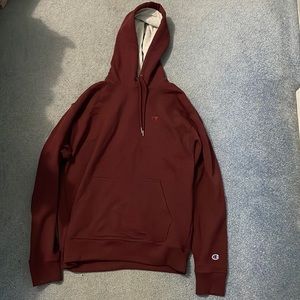 Mens burgundy champion hoodie